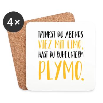 Viez Apfelwein Trier Spruch Lustig Geschenk - Untersetzer (4er-Set) - Weiß - Vorne