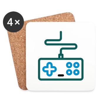 Gaming / eSports / Kontroller - Untersetzer (4er-Set) - Weiß - Vorne