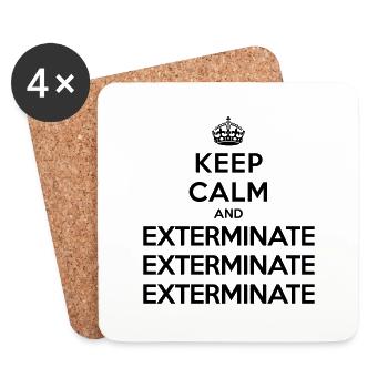 Keep calm and exterminate (Doctor Who) - Untersetzer (4er-Set) - Weiß - Vorne