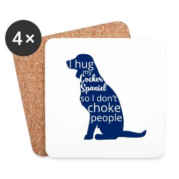 Dog / Cocker Spaniel: I Love My Cocker Spaniel, Sun - Coasters (set of 4) - white - Front