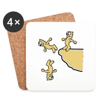 cliff_jumpers_3c - Coasters (set of 4) - white - Front