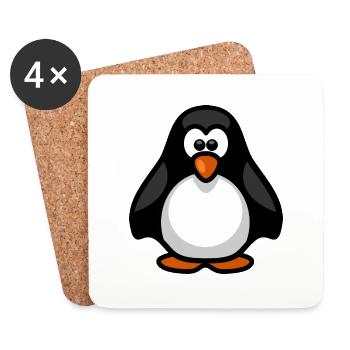 penguin243 - Untersetzer (4er-Set) - Weiß - Vorne