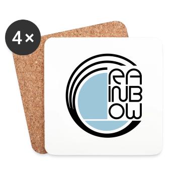 Rainbow Logo symbol - Untersetzer (4er-Set) - Weiß - Vorne