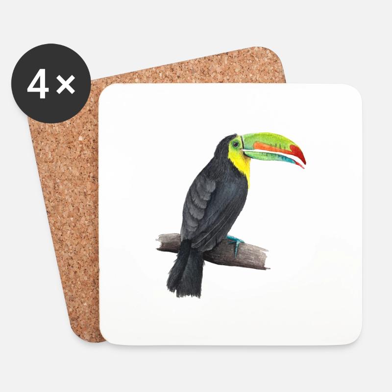 tucan - Untersetzer (4er-Set) - Weiß