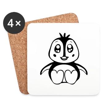 baby penguin - Coasters (set of 4) - white - Front