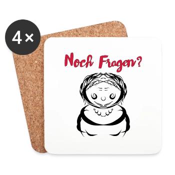 Noch Fragen? - Untersetzer (4er-Set) - Weiß - Vorne