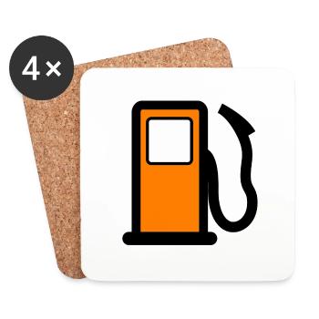benzin gas tankstelle petrol station oil productio - Untersetzer (4er-Set) - Weiß - Vorne