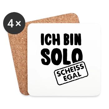 I'm solo - shit - Coasters (set of 4) - white - Front