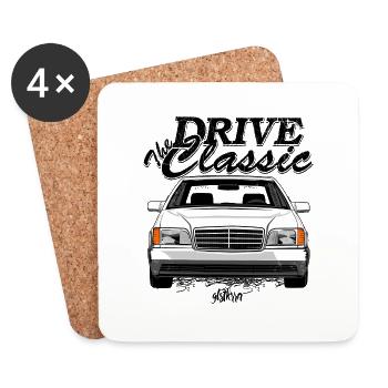 W140 drive the classic - Coasters (set of 4) - white - Front