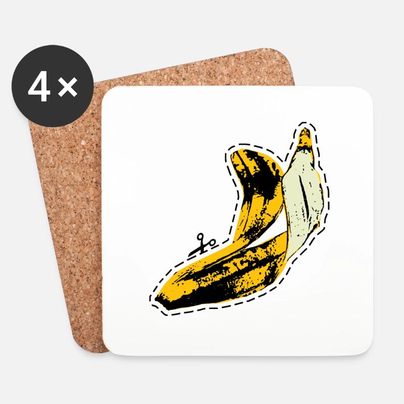Do-it-yourself Banana - Untersetzer (4er-Set) - Weiß