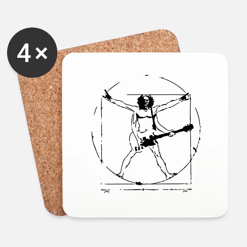 Da Vinci Rock - Untersetzer (4er-Set) - Weiß