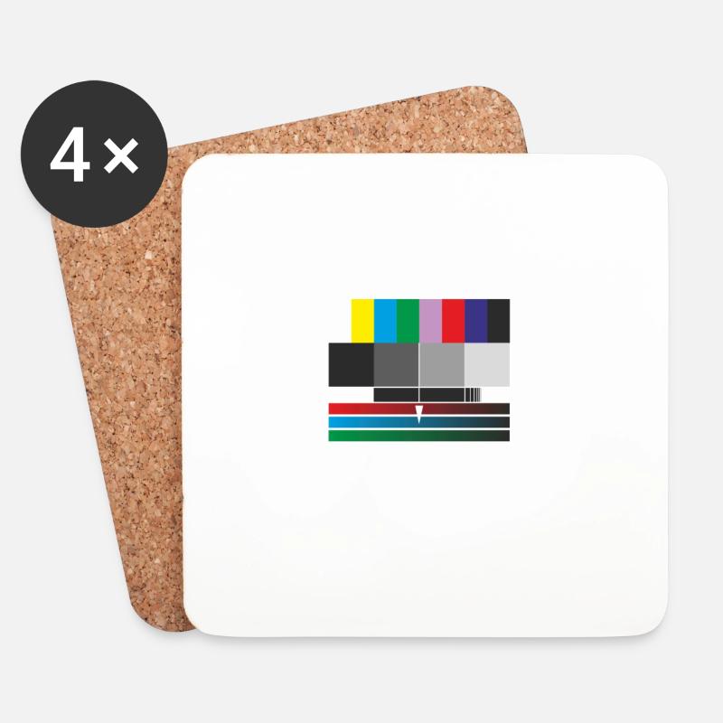 Testbild - Untersetzer (4er-Set) - Weiß