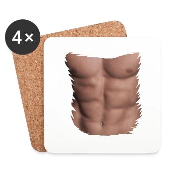 body builder © - Coasters (set of 4) - white - Front