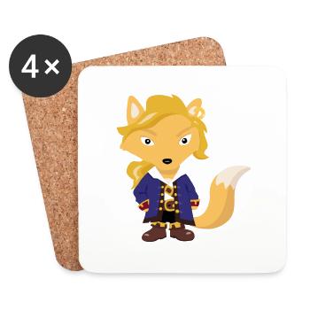 Fox Guybrush - Untersetzer (4er-Set) - Weiß - Vorne