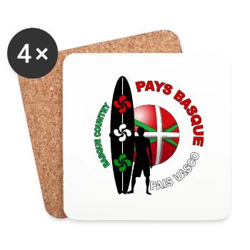 basque surfing 003 - Coasters (set of 4) - white - Front