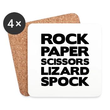 RockPaper - Untersetzer (4er-Set) - Weiß - Vorne