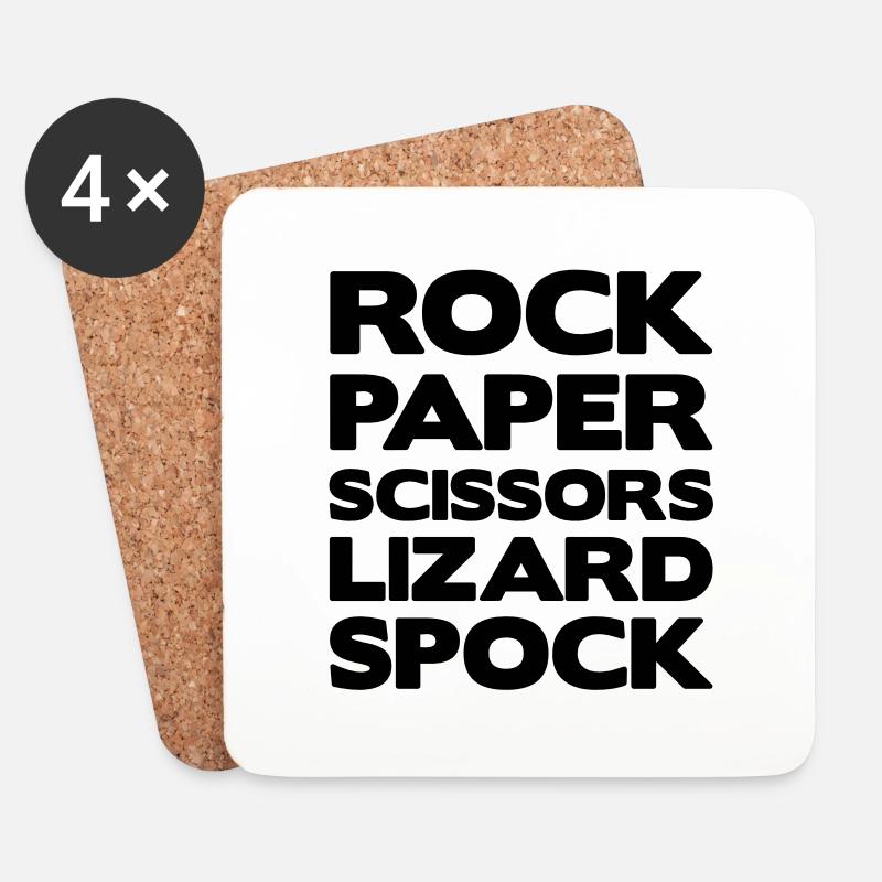 RockPaper - Coasters (set of 4) - white