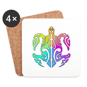 tahiti turtle - Coasters (set of 4) - white - Front