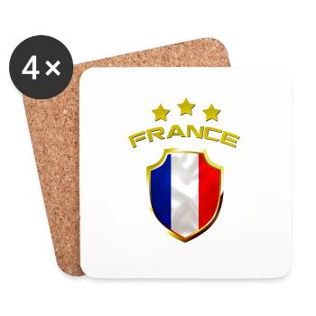 design flag france french - Coasters (set of 4) - white - Front