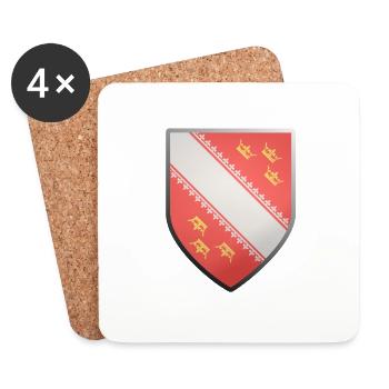 Alsace - Dessous de verre (lot de 4) - blanc - Devant