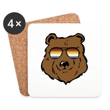 BEAR GAY LGBT PRIDE Communauté des ours - Dessous de verre (lot de 4) - blanc - Devant