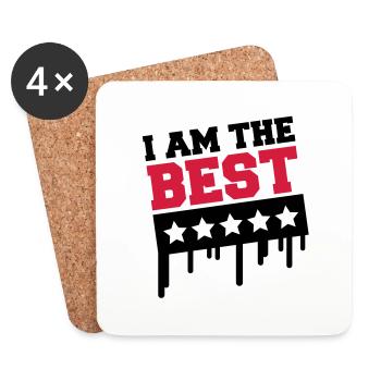 i_am_the_best_a2 - Untersetzer (4er-Set) - Weiß - Vorne
