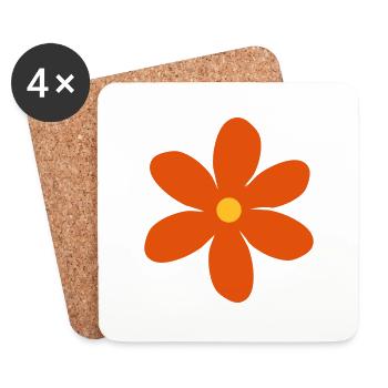 flower - Coasters (set of 4) - white - Front