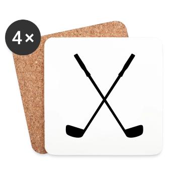 golf__f1 - Coasters (set of 4) - white - Front