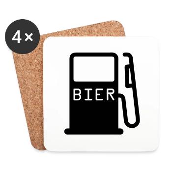 zapfsaeule_bier - Coasters (set of 4) - white - Front