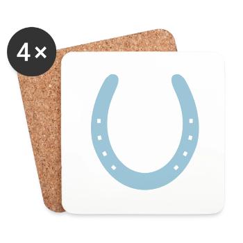 Horseshoe - you can change the colour - Coasters (set of 4) - white - Front