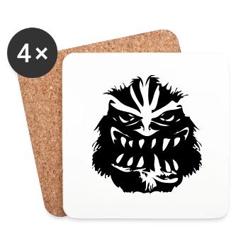 The angry troll - Coasters (set of 4) - white - Front