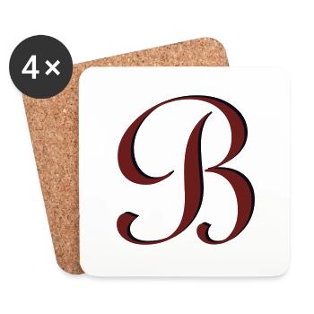 B - Untersetzer (4er-Set) - Weiß - Vorne