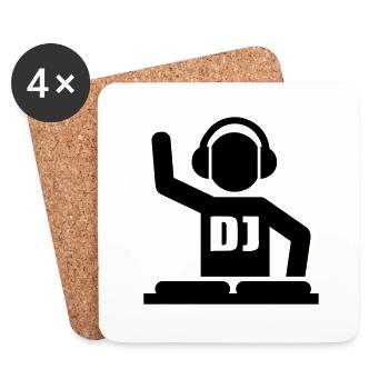 DJ - Dessous de verre (lot de 4) - blanc - Devant