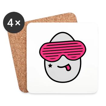 Cool Egg - Untersetzer (4er-Set) - Weiß - Vorne
