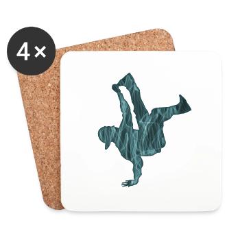 Breakdancer - Coasters (set of 4) - white - Front