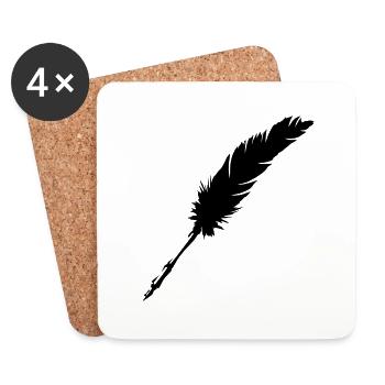 Pen - Coasters (set of 4) - white - Front