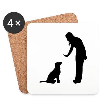 dog agility - Coasters (set of 4) - white - Front