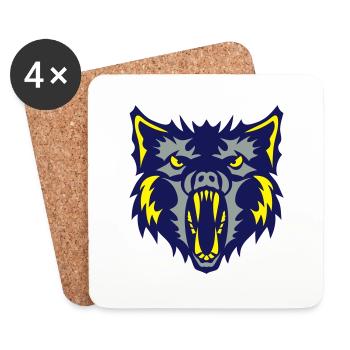 Werwolf Werwolf Wolf 2 - Untersetzer (4er-Set) - Weiß - Vorne