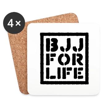brazilian jiu jitsu bjj for life 02 - Dessous de verre (lot de 4) - blanc - Devant