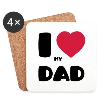 I Love my Dad - Coasters (set of 4) - white - Front