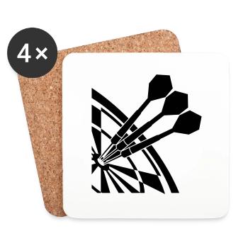 Dart Sport Design - Dessous de verre (lot de 4) - blanc - Devant