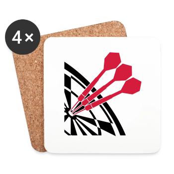 Dart Sport Design - Dessous de verre (lot de 4) - blanc - Devant
