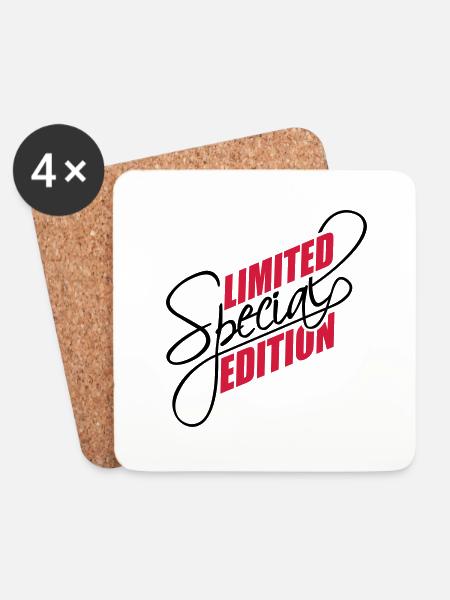Limited Special Edition Design - Untersetzer (4er-Set) - Weiß