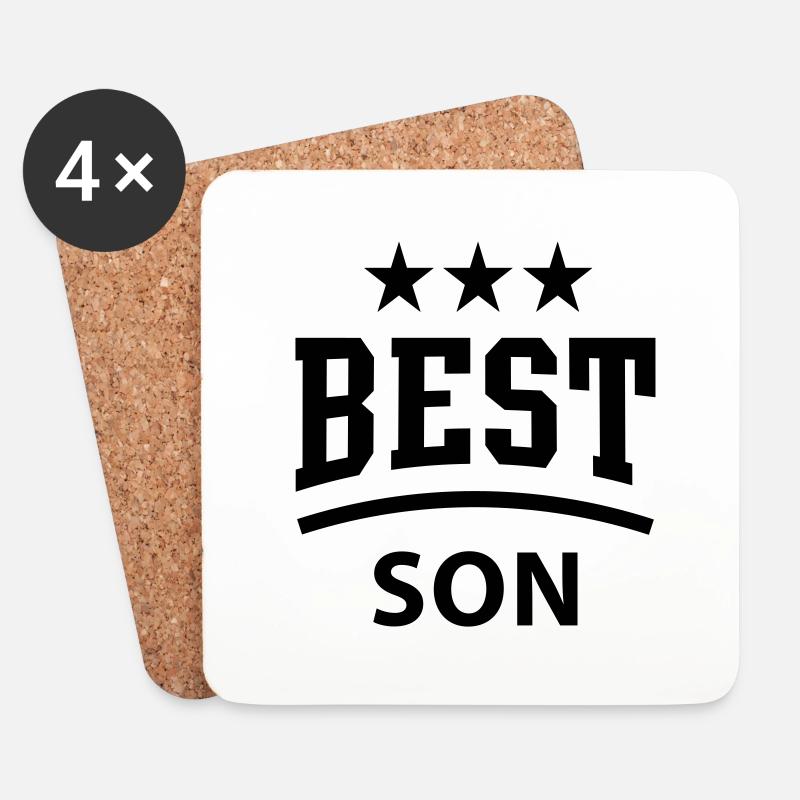 BEST SON 3 Star - Untersetzer (4er-Set) - Weiß