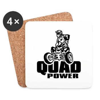 quad_power - Untersetzer (4er-Set) - Weiß - Vorne