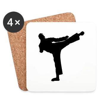 kickboxer - Untersetzer (4er-Set) - Weiß - Vorne