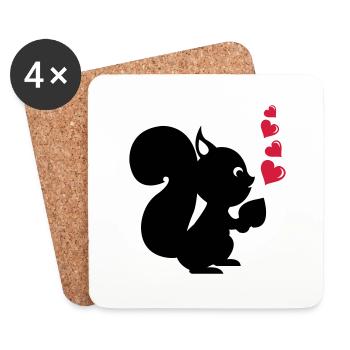 eichhoernchen2 - Coasters (set of 4) - white - Front