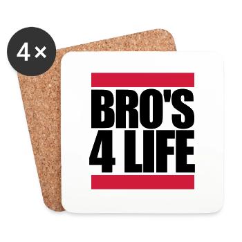 Brothers 4 Life Logo - Dessous de verre (lot de 4) - blanc - Devant