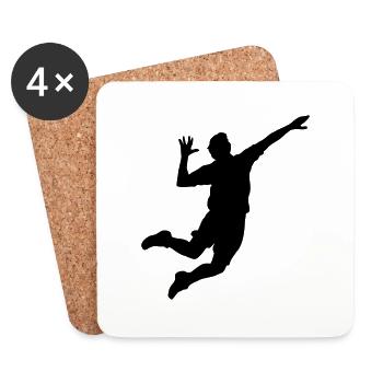 volleyballer - Untersetzer (4er-Set) - Weiß - Vorne