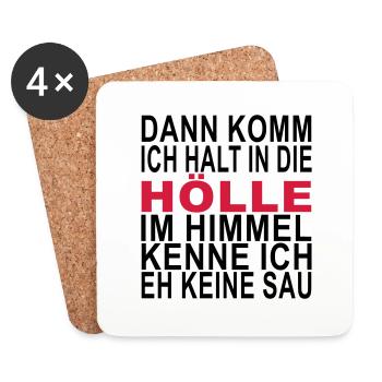 Hölle - Untersetzer (4er-Set) - Weiß - Vorne